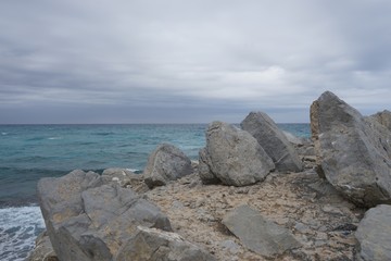 Steine an der Cala Mesquida - Mallorca