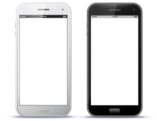 White and Black Smart Phone Vector illustration
