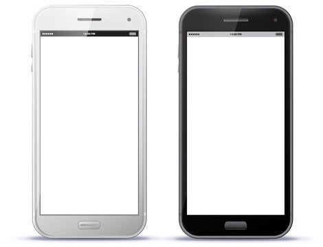White and Black Smart Phone Vector illustration

