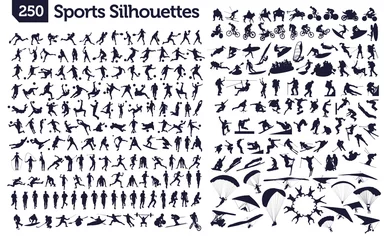 Tuinposter 250 sport silhouettes © akumak
