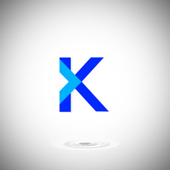 Letter K logo icon design template elements. Vector color sign