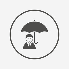 Human insurance sign icon. Person symbol.