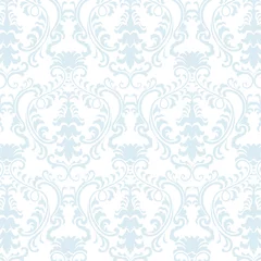Rolgordijnen Vector klassiek bloemendamast barok ornament patroonelement. Elegante luxe textuur voor achtergronden van textiel, stoffen of wallpapers. Sereniteit kleur © castecodesign