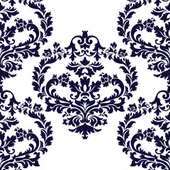 Vector floral luxury ornament pattern element. Stylized peonies flower Elegant luxury texture for textile, fabrics or wallpapers backgrounds. Blue color