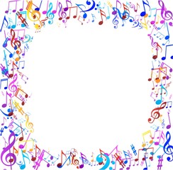 Abstract musical background with notes