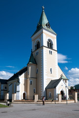 Fototapeta na wymiar Church in Kusycke Nove Mesto, Kysuce, Slovakia