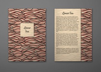 Сard with abstract waves pattern..