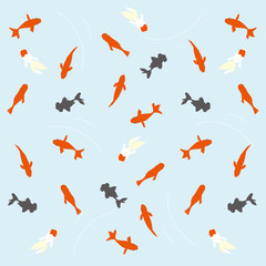 Fototapeta premium 金魚_パターン