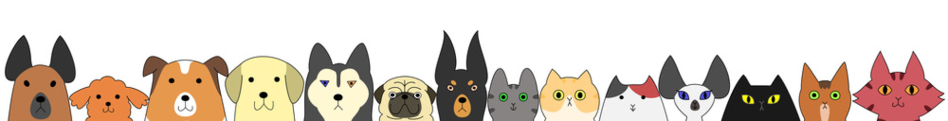 Dogs and cats banner