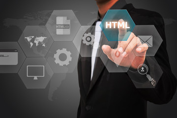 Developer concept Template business man select icon human.