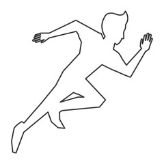 person running outline
