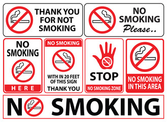 no smoking sign, easy to modify