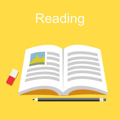 Reading book concept. Study and literature. Education background.
