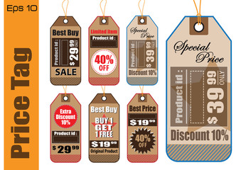 Set Of Sale Tag or Sale Labels for fashion, product, gift and another marketing on-line, and another paper. easy to modify