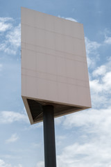 Blank white billboard