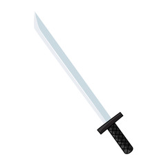 Samurai sword isolated illustration