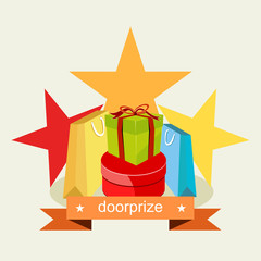 Door prize. Prize Gift concept.
