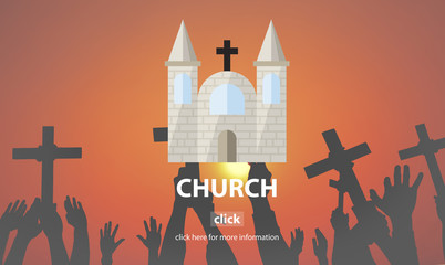 Church Faith Religious Temple Worship Assembly Concept