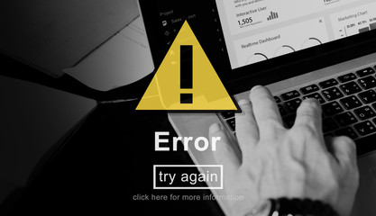 Error Mistake Online Reminder Beware Alert Concept
