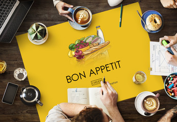 Bon Appetit Food Catering Culinary Gourmet Concept