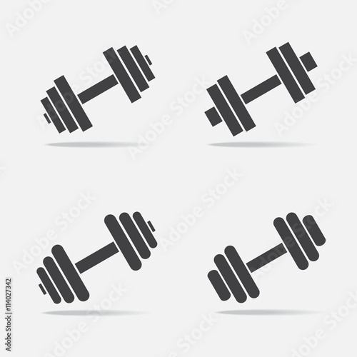"Dumbbell vector icon" Stock image and royalty-free vector files on