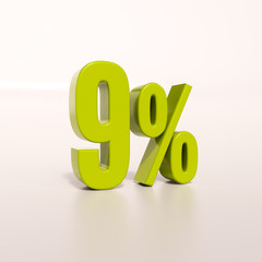 Percentage sign, 9 percent