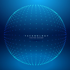 sphere made with dots and points