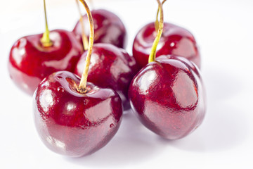 Macro of delicious cherry berries