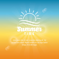 Summer design. sun  icon. vector graphic 