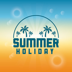 Fototapeta na wymiar Summer design. palm tree over circle icon. graphic design
