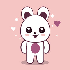 Kawaii icon. bear Cartoon design. Vector graphic