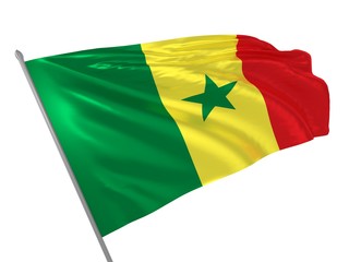 Flag of Senegal waving in the wind