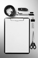 Office supplies on desk