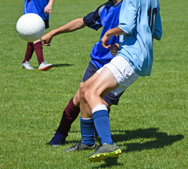 Obraz premium Kids soccer match