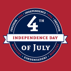 Symbol American 4th July holiday Independence Day