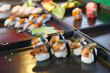 Sushi and sushi rolls