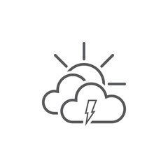 Lightning and sun icon