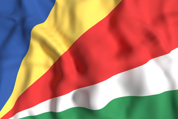 Seychelles flag waving