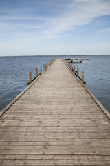 Naklejka premium Steg am Steinhuder Meer, Niedersachsen, Deutschland