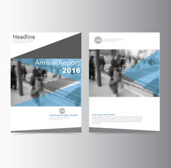 Blue annual report Brochure Flyer Leaflet  template vector A4 size design, book cover layout design, Abstract presentation