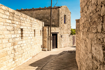 Street in Dora village. Limassol District, Cyprus