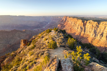sunset landscape of Grand Canyon from Desert View Point