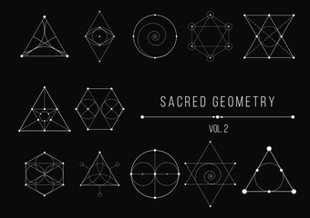 Sacred Geometry Bundle. Vector Illustration
