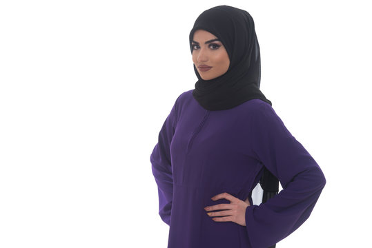 Arab Saudi Woman Half Body Posing Confident