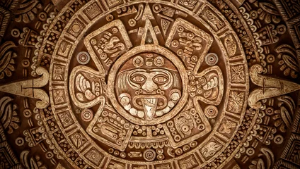 Photo sur Plexiglas Monument historique Pagan ornament of a tribe Maya texture