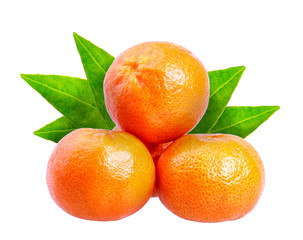 Mandarin isolated on white