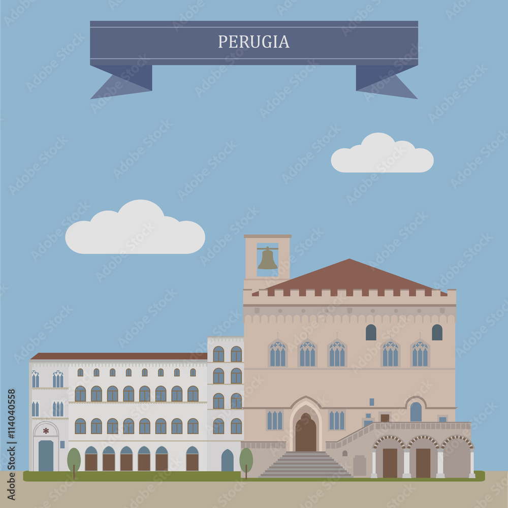 Canvas Prints perugia, city in italy