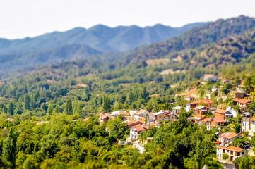 Obraz premium High angle view at Foini village. Limassol District, Cyprus