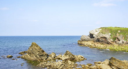 Paisaje de la costa asturiana, Asturias, España