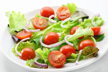 Healthy salad with tomatoes cherry